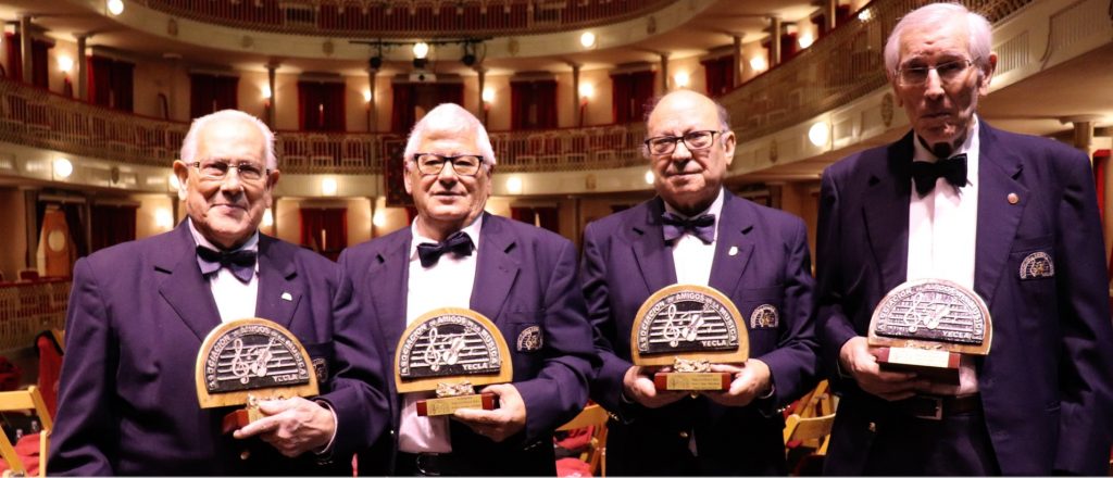 Premio Santa Cecilia 2017: D. Andrés Soriano Soriano, D. Ángel Hernández Castaño, D. Antonio Ortega Martínez y D. José Cano Medina ¡GRANDES!