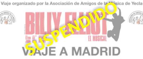 SUSPENDIDO EL VIAJE A MADRID PARA ASISTIR AL MUSICAL DE BILLY ELLIOT