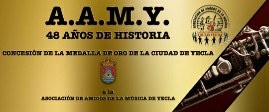 AAMY, 48 AÑOS DE HISTORIA. Concesión de la Medalla de oro de la Ciudad de Yecla.