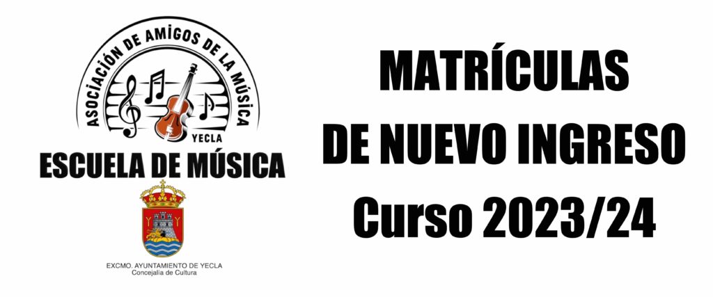 MATRÍCULAS CURSO ESCOLAR 2023-2024. ALUMNOS/AS DE NUEVO INGRESO