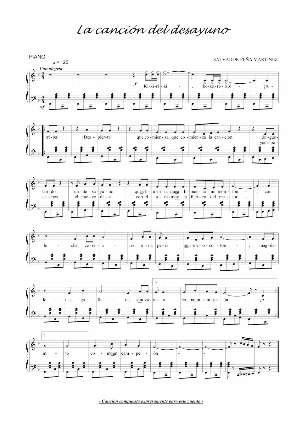 La canción del desayuno