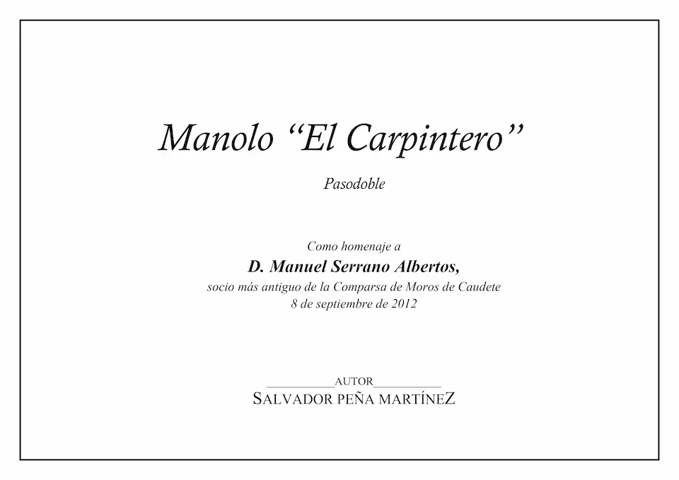 Manolo, El Carpintero