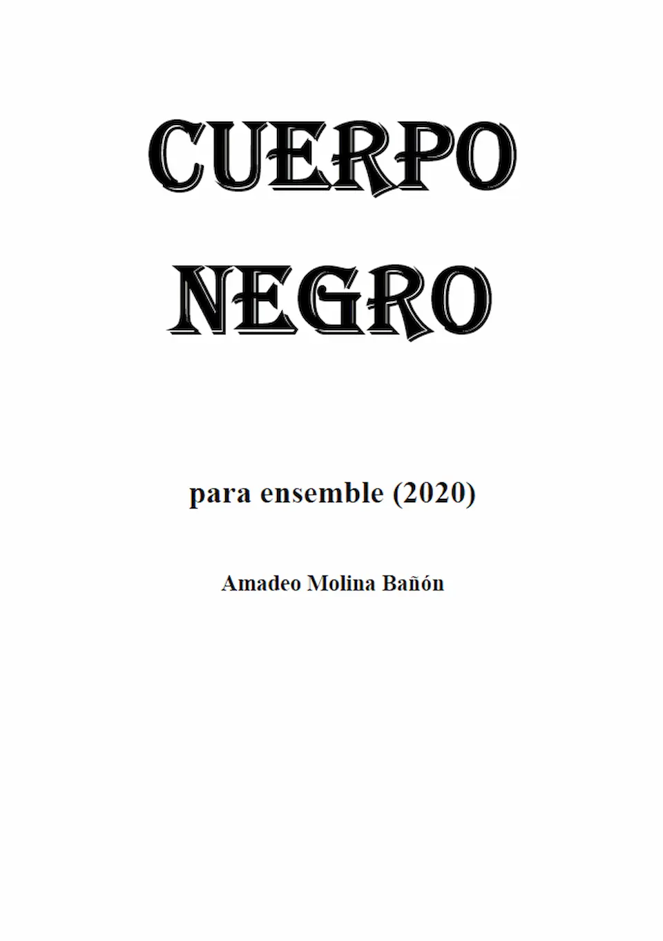 Portada Cuerpo Negro