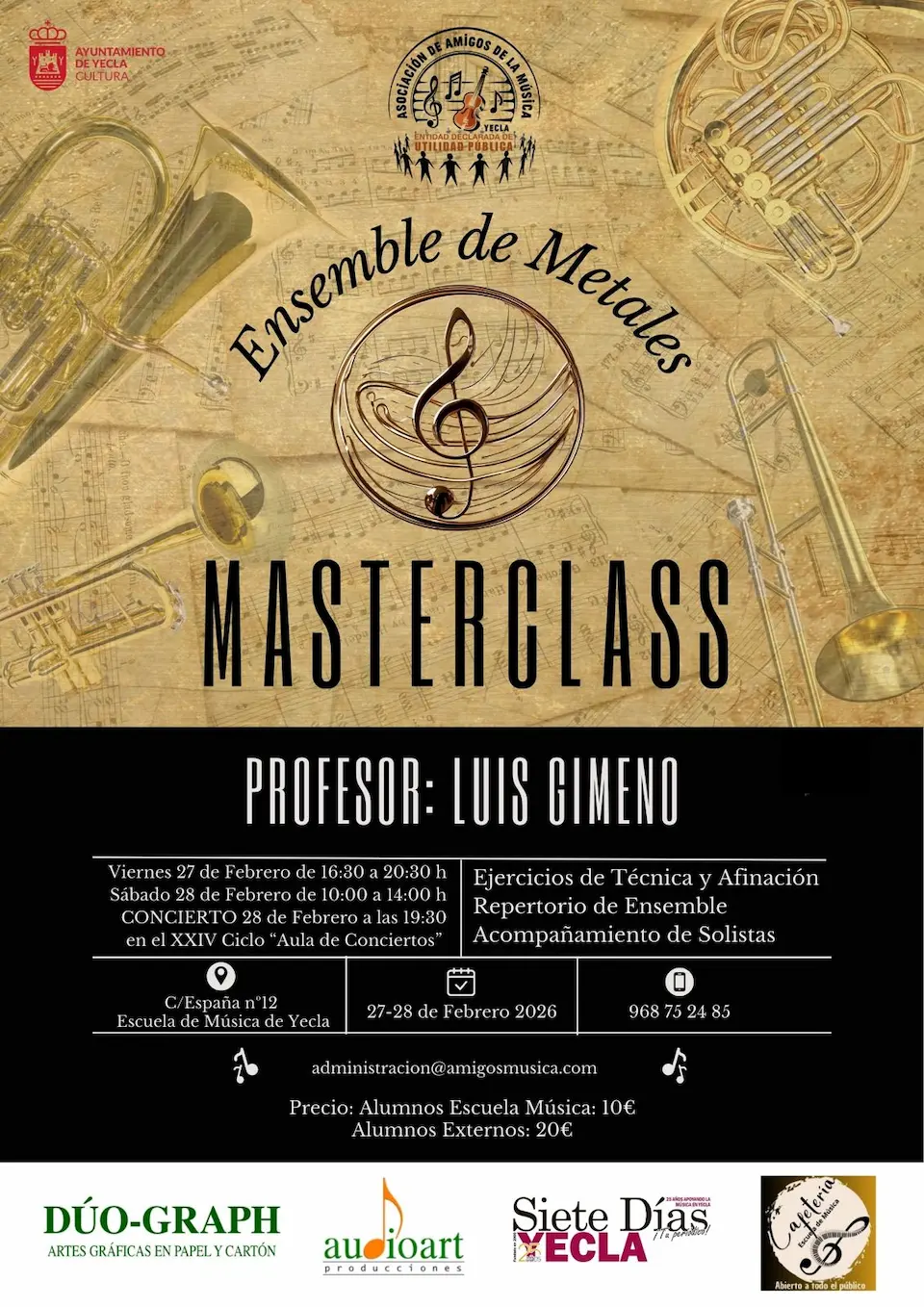 Cartel Masterclass de Metales 2026